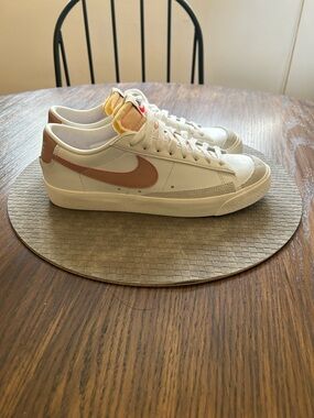 Nike Blazer Low '77 Vintage in White with Tan Swoosh